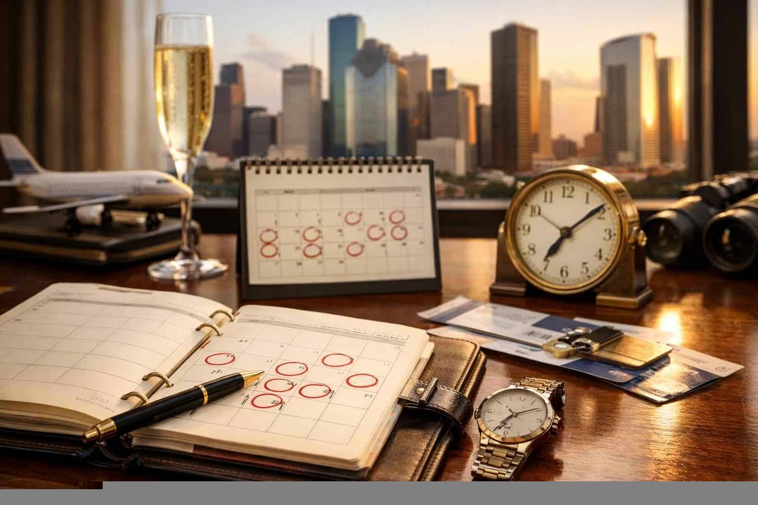 How far in advance should I reserve peak dates in Houston Texas?