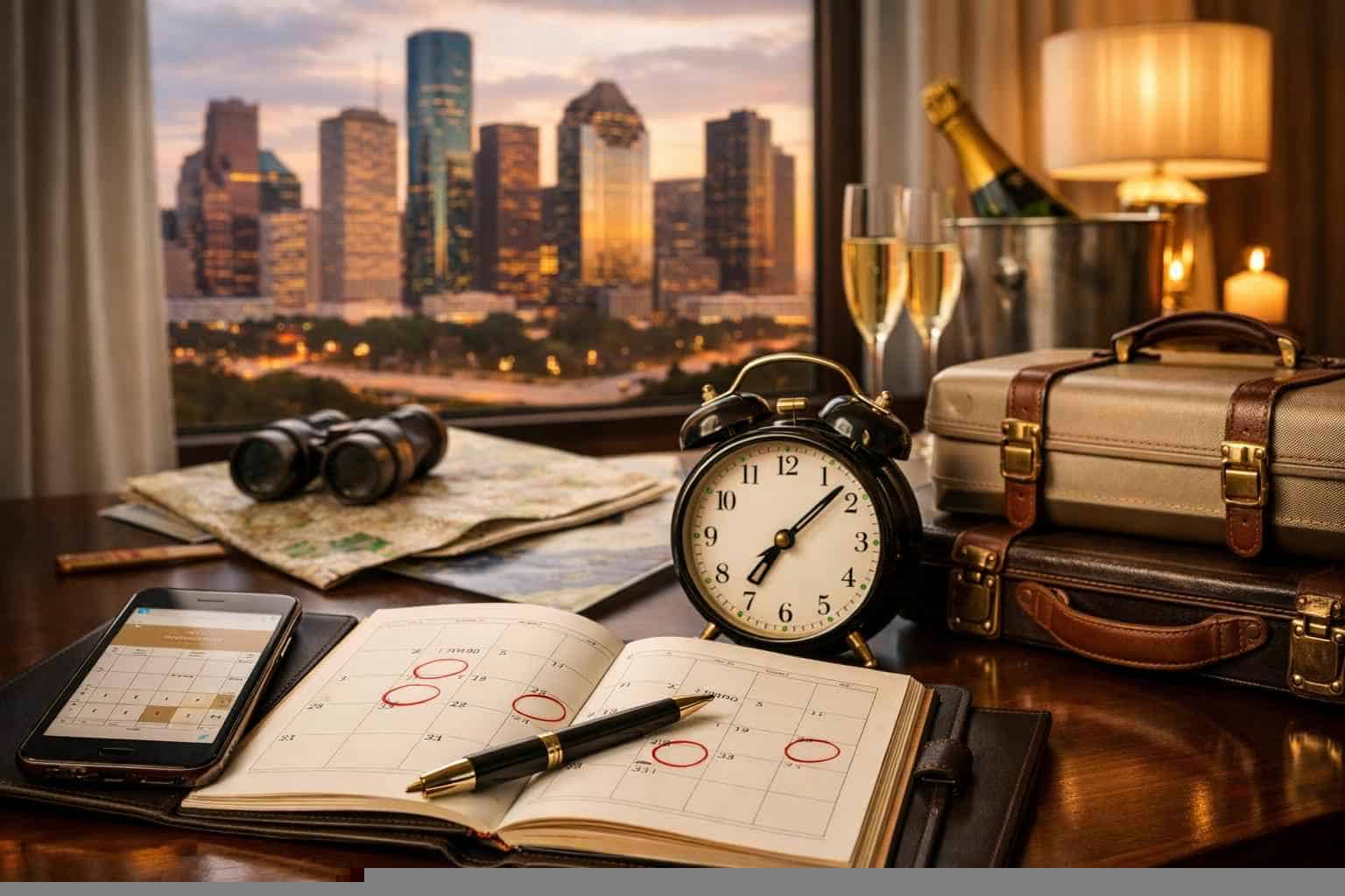 How far in advance should I reserve peak dates in Houston Texas?