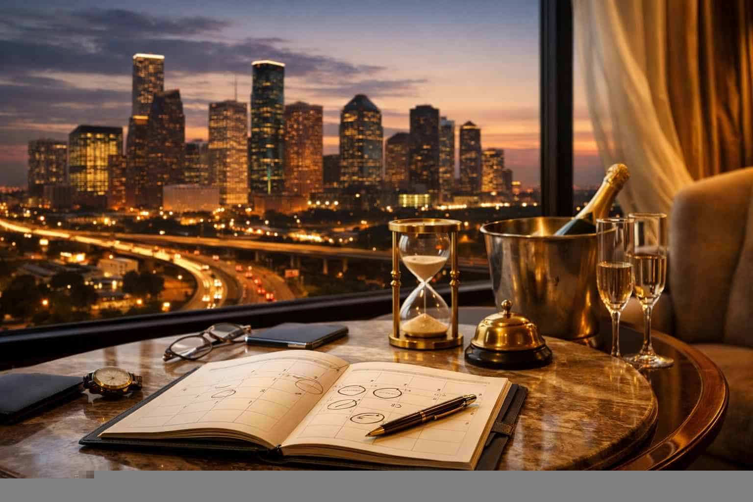 How far in advance should I reserve peak dates in Houston Texas