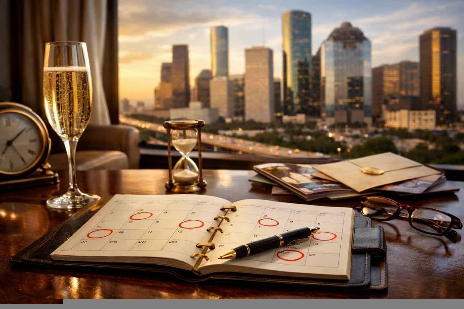 How far in advance should I reserve peak dates in Houston Texas?