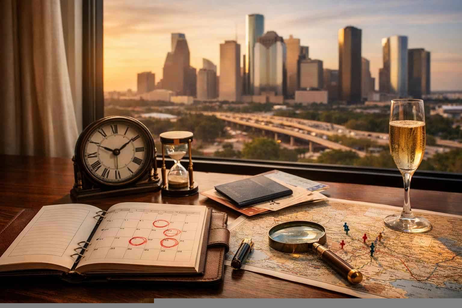How far in advance should I reserve peak dates in Houston Texas?