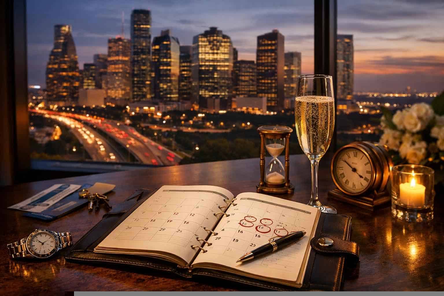 How far in advance should I reserve peak dates in Houston Texas?