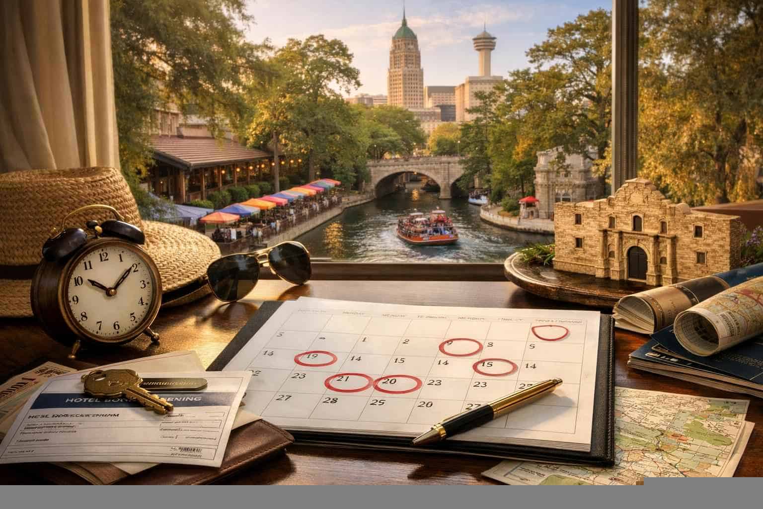 How far in advance should I reserve peak dates in San Antonio Texas?