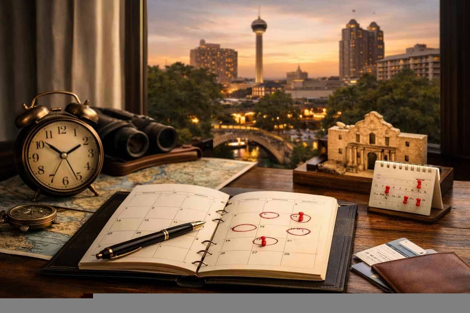 How far in advance should I reserve peak dates in San Antonio Texas?