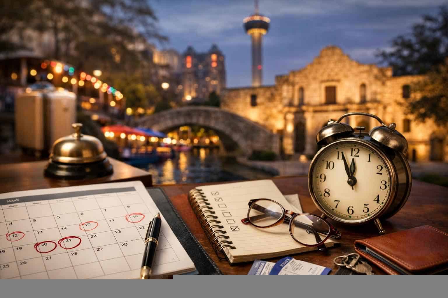 How far in advance should I reserve peak dates in San Antonio Texas