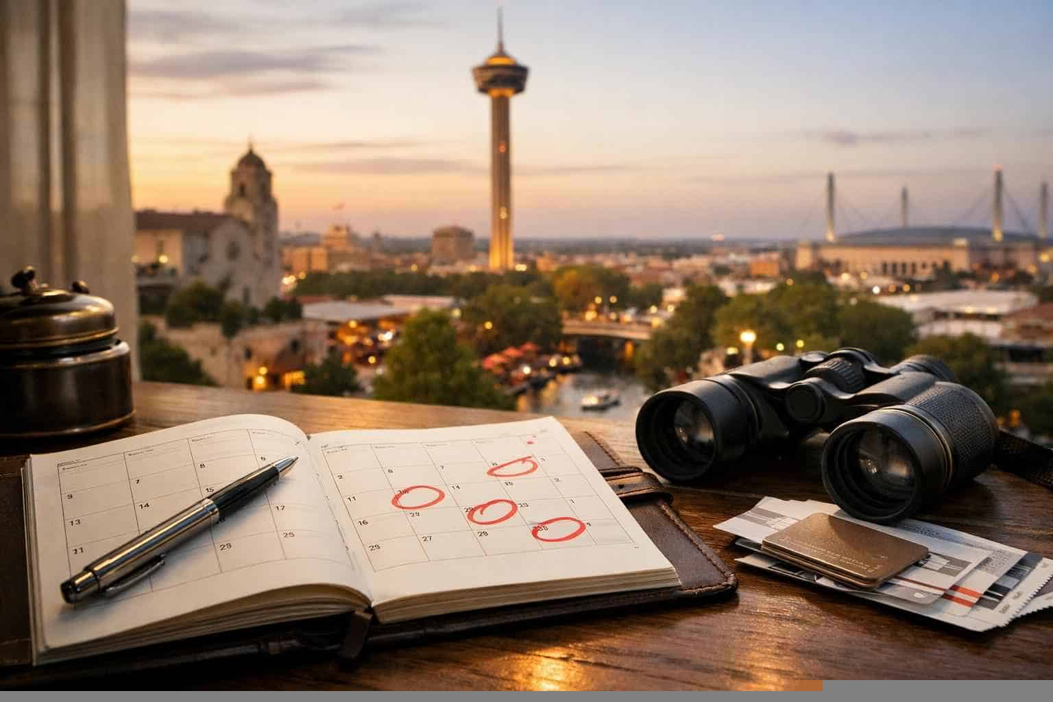 How far in advance should I reserve peak dates in San Antonio Texas?