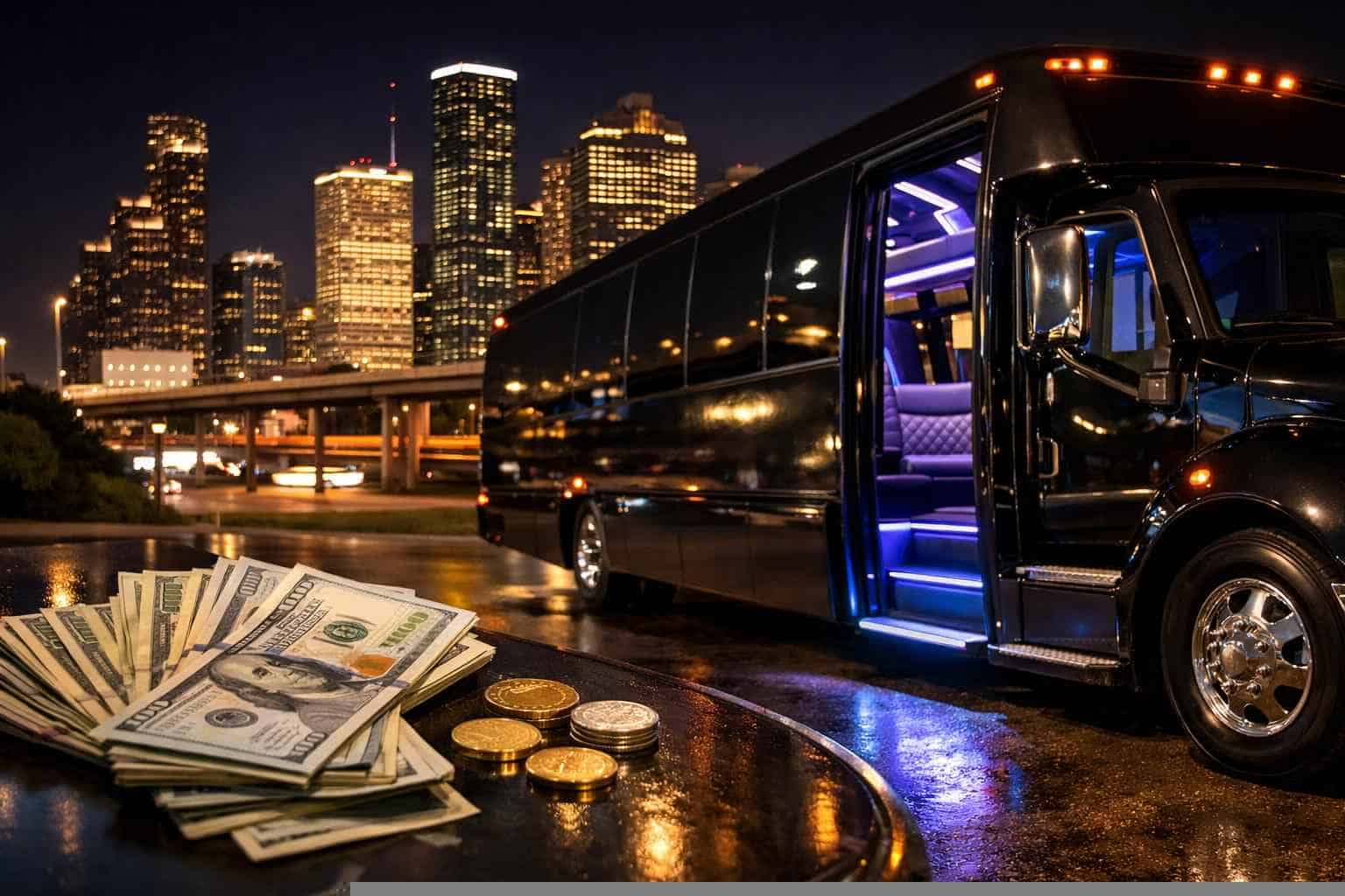 How much does party bus rental cost in Houston Texas?