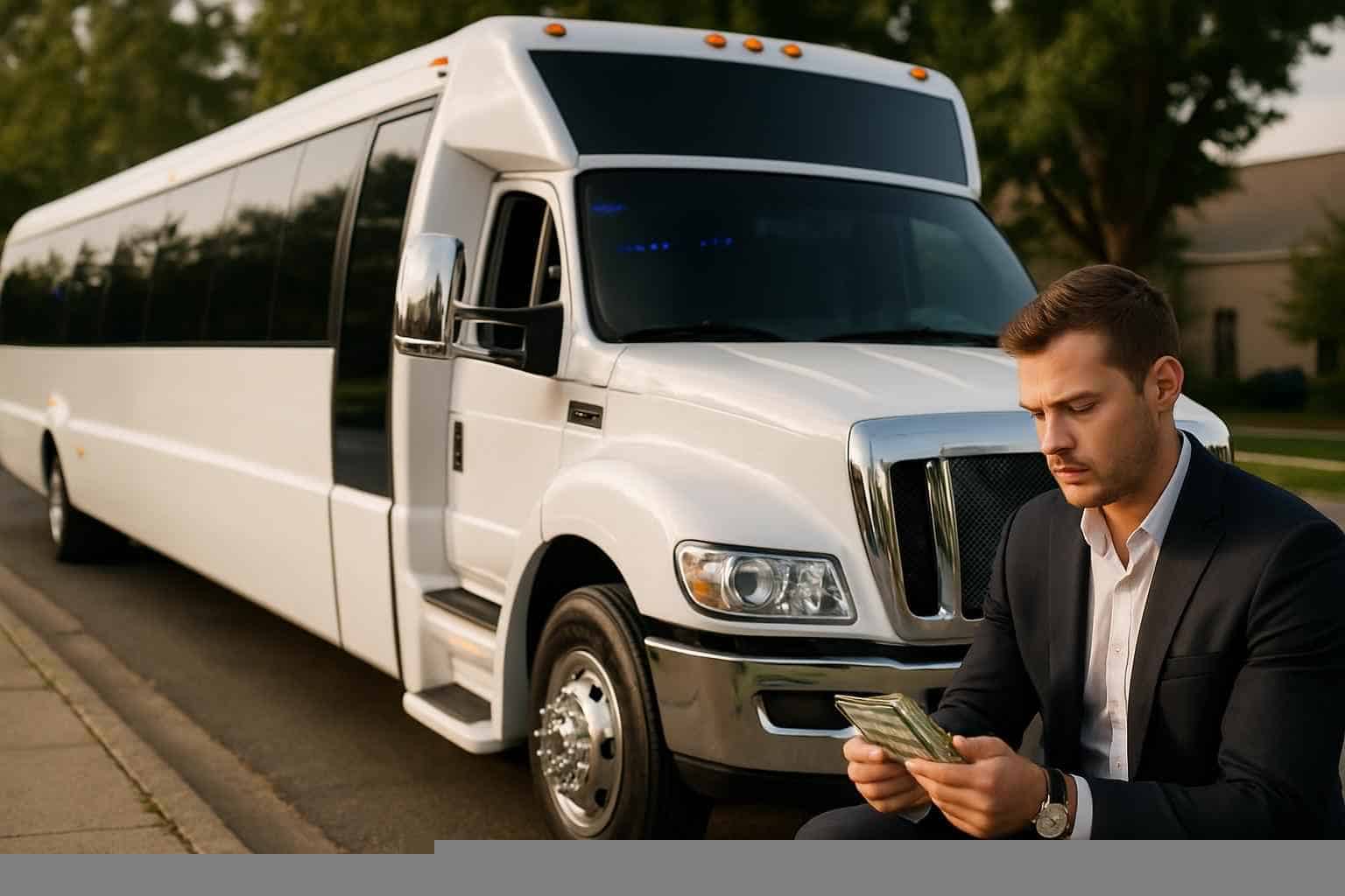 How much does white party bus rental cost in Madison Alabama?