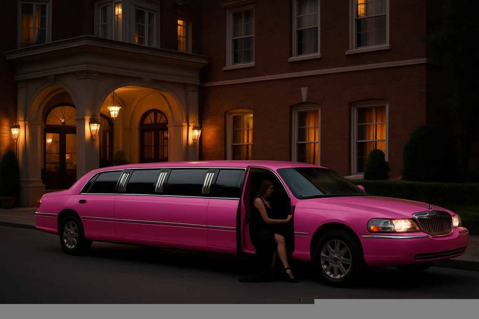 Luxury Pink Limos For Proms And Parties