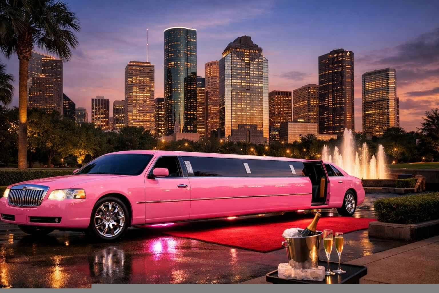 Pink Limo Rental Services in Houston Texas