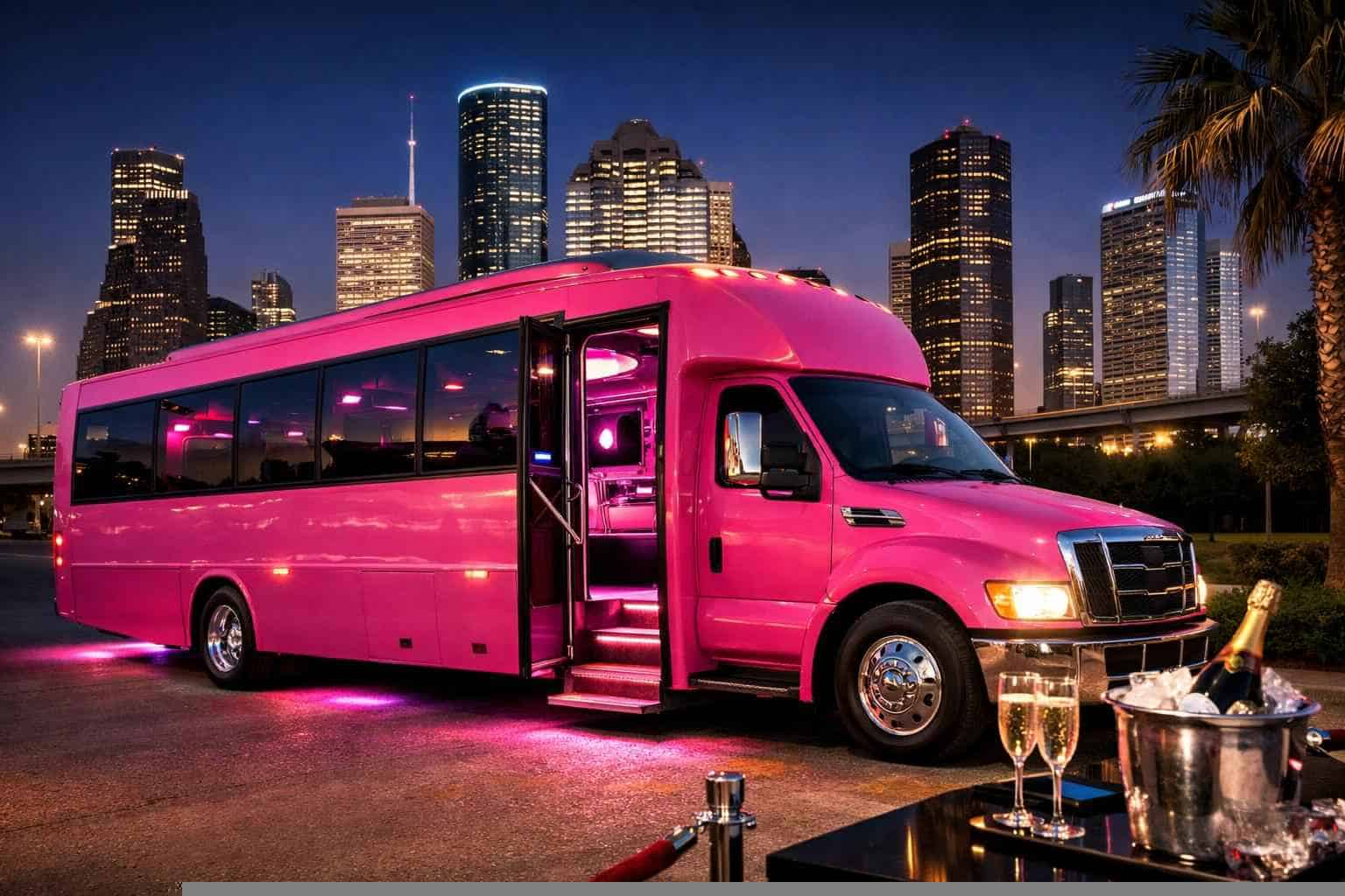 Pink Party Bus Services In Houston Texas