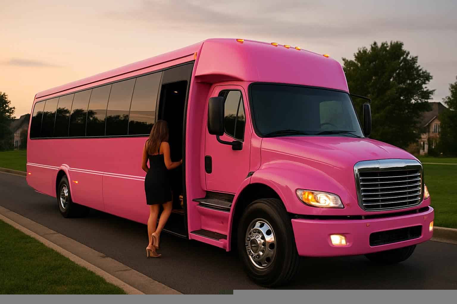 Pink Party Bus Rental Services In Prattville Alabama