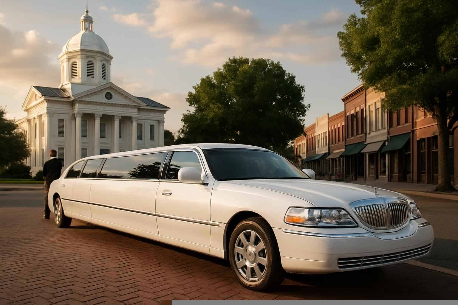 White Stretch Limos For Prattville Celebrations