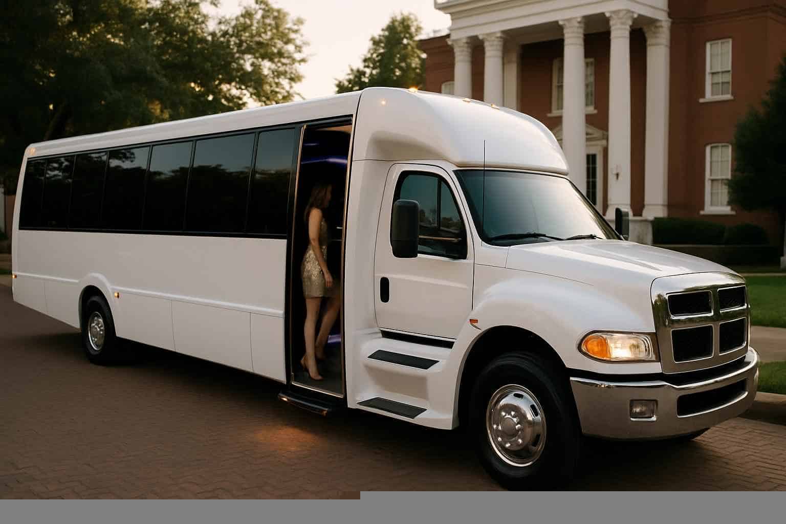 White Party Bus Rental Services in Gadsden Alabama