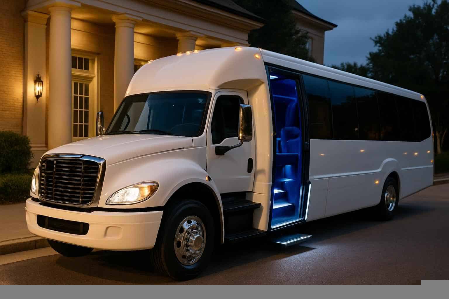 White Party Bus Rental Services in Madison Alabama