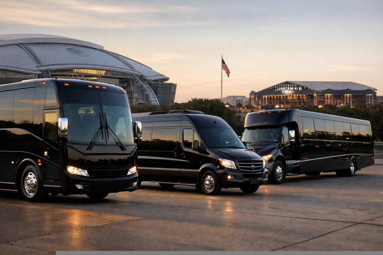 Black Limo Party Buses In Arlington Texas