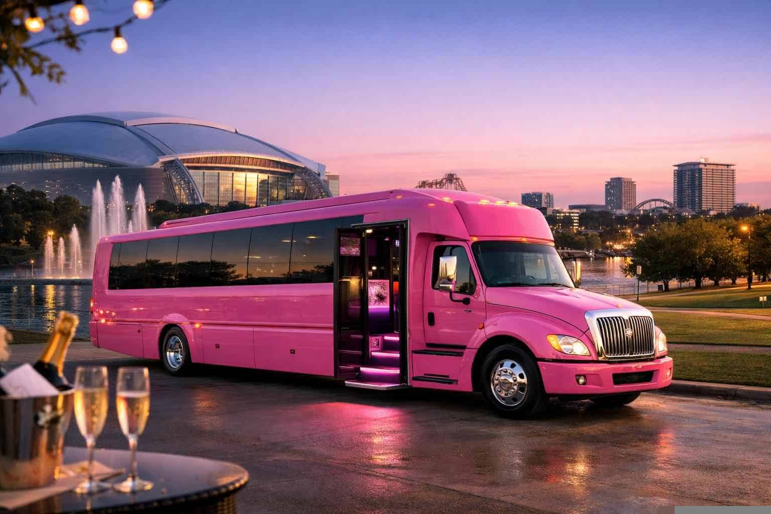 Private Pink Bus Service For Arlington Events