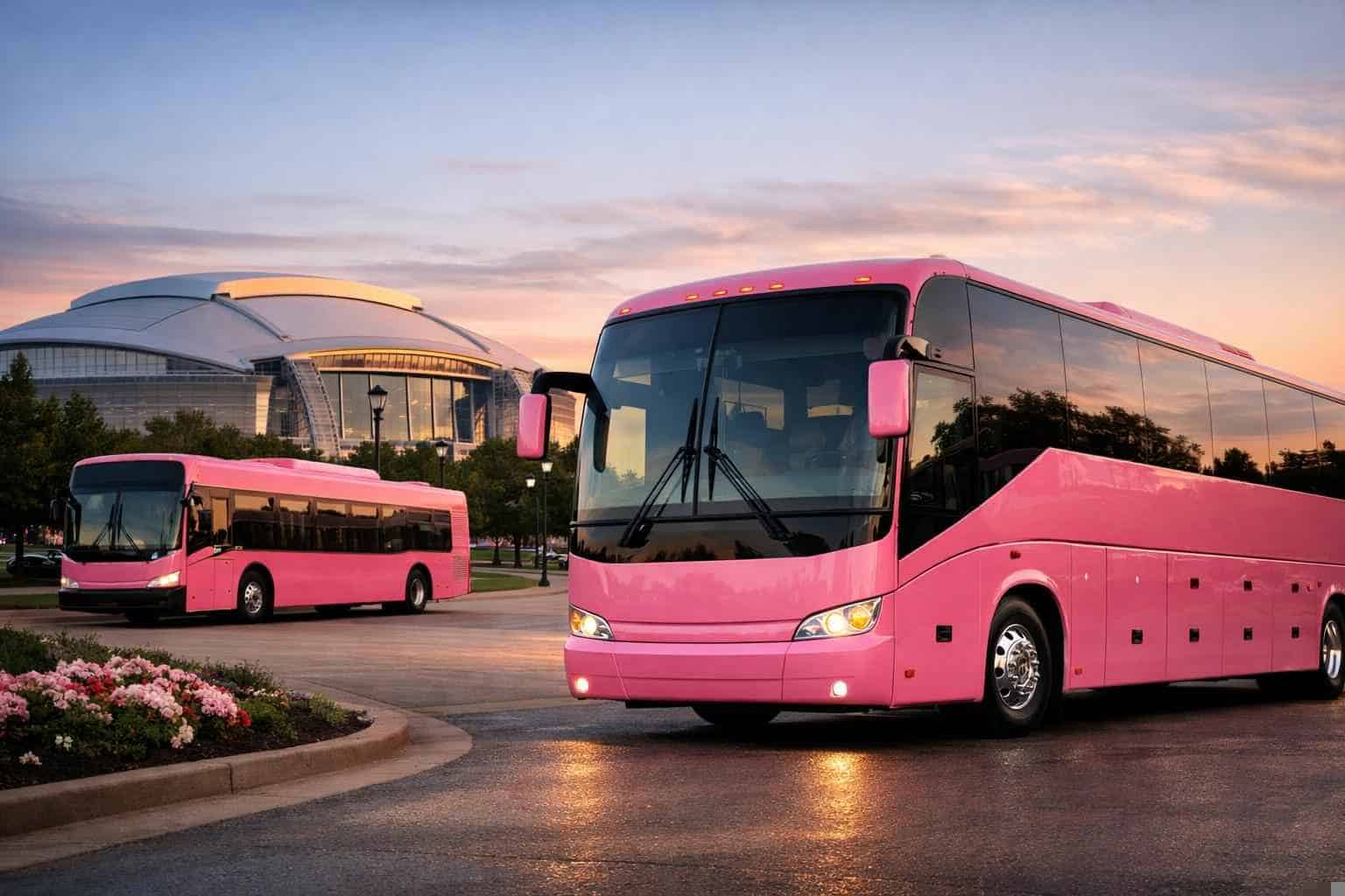 Pink Party Buses For Birthdays And Proms