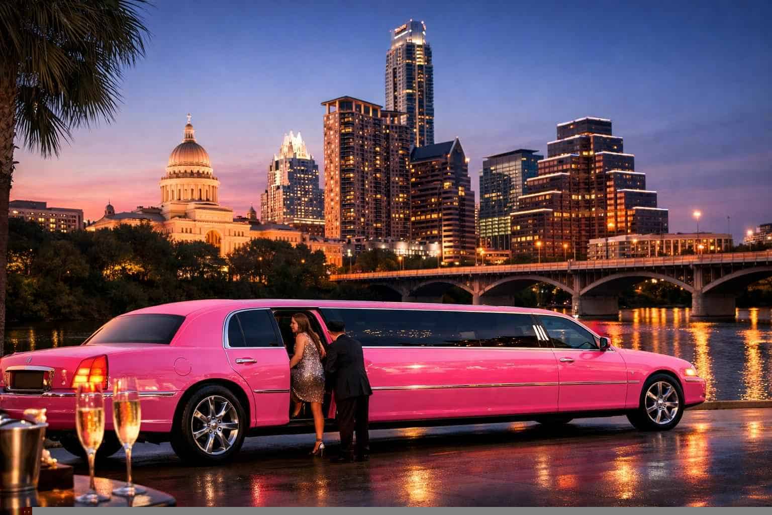 Pink Stretch Limos And Party Buses In Austin