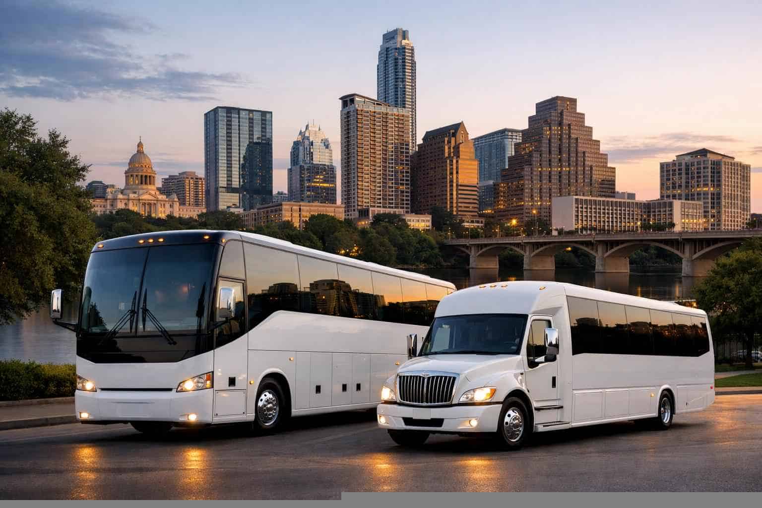 Austin Texas White Buses