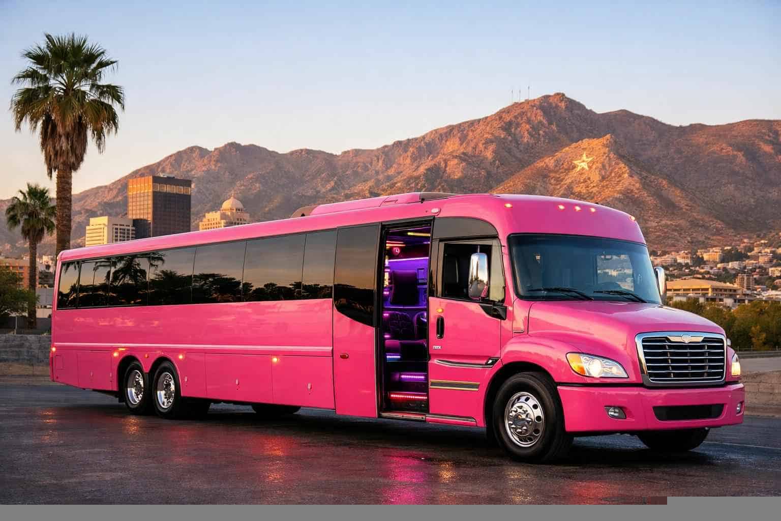 Best Pink Party Bus Company In El Paso TX