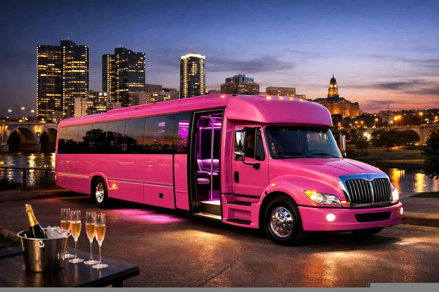 Best Pink Party Bus Company In Fort Worth TX