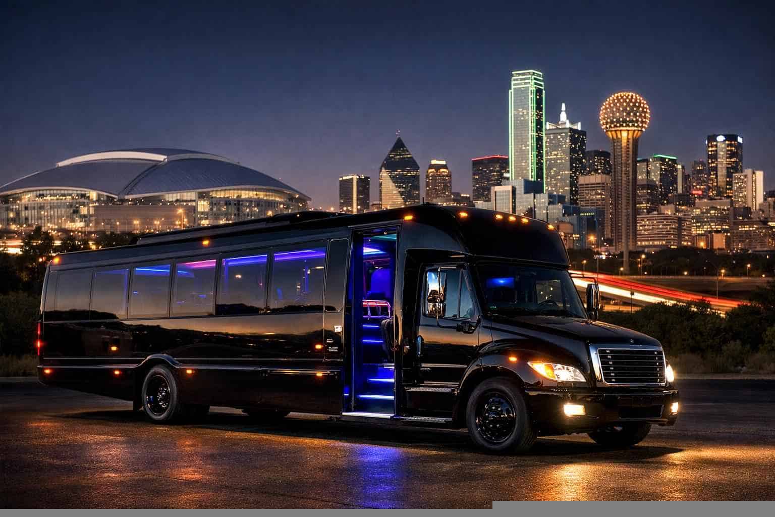 Black Party Bus Rental Near Me In Arlington
