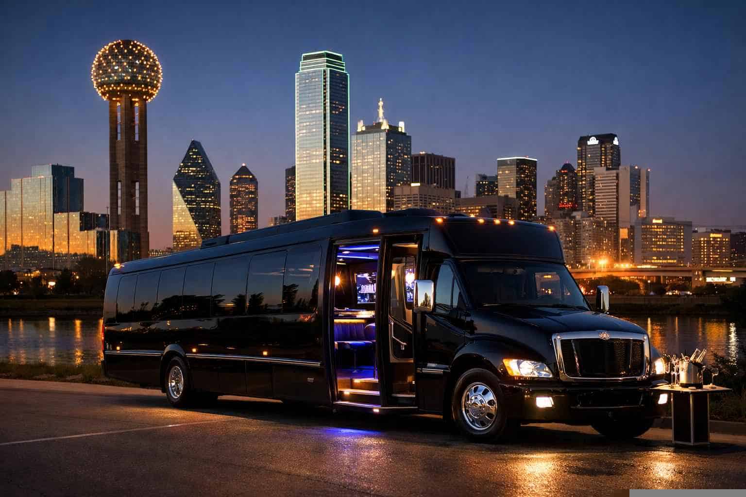 Black Party Bus Rental Services Dallas TX