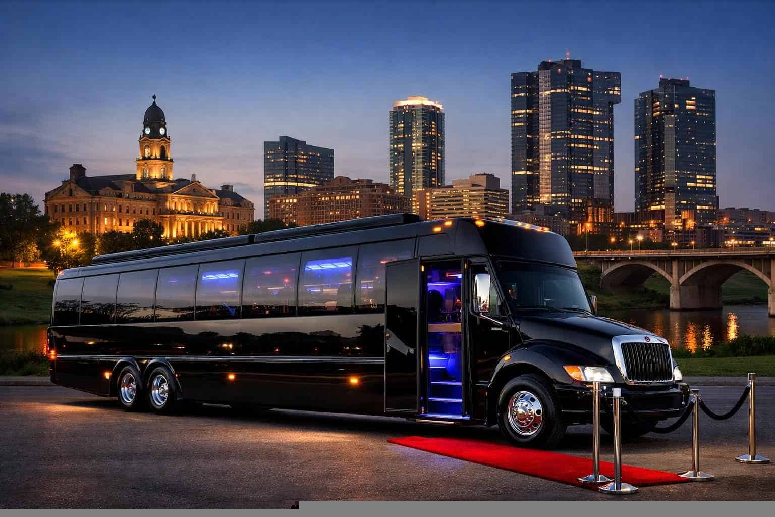 Black Party Bus Rental Services In Fort Worth TX