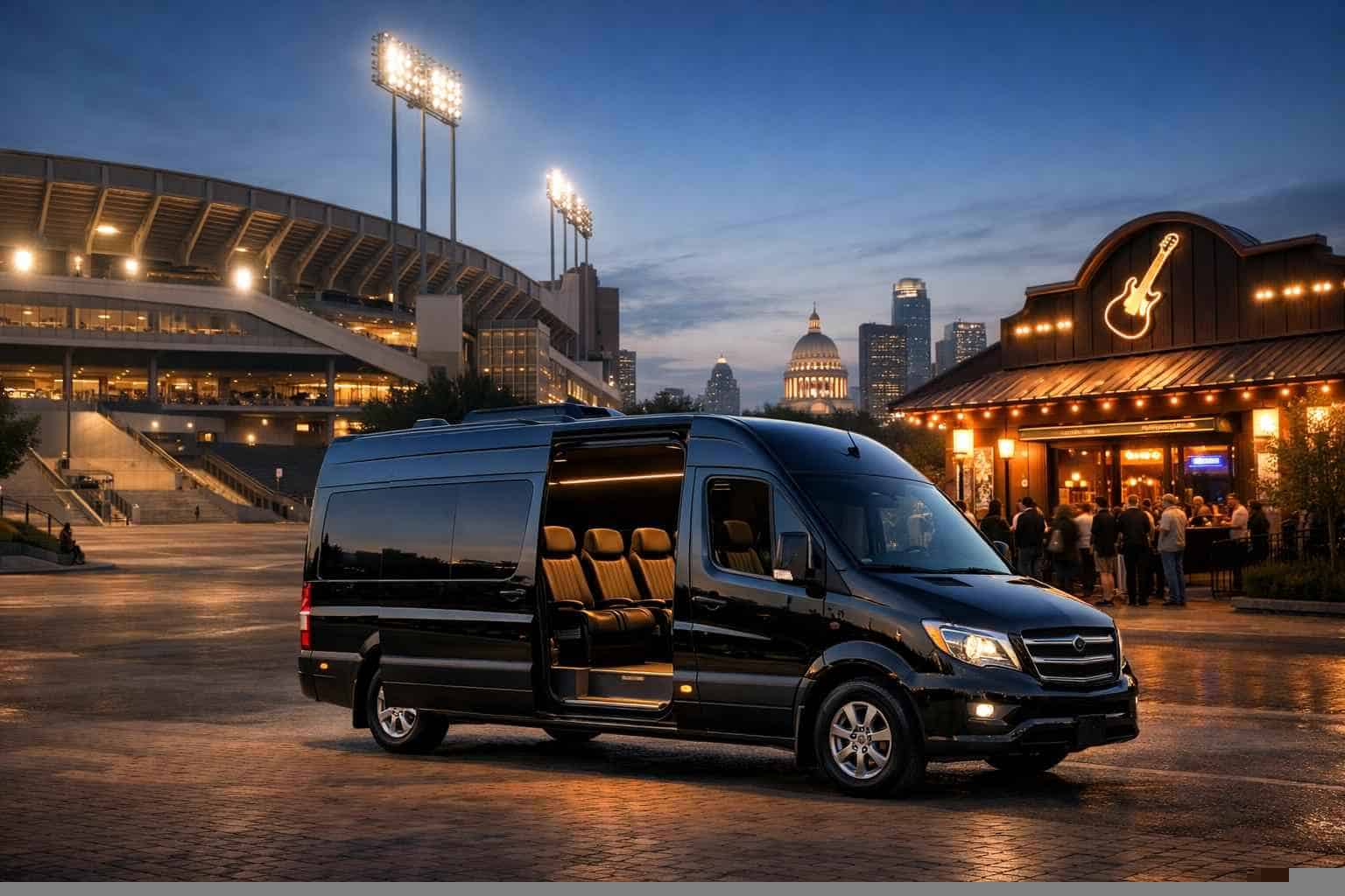 Can I book Austin Texas shuttles for popular venues and stadiums?