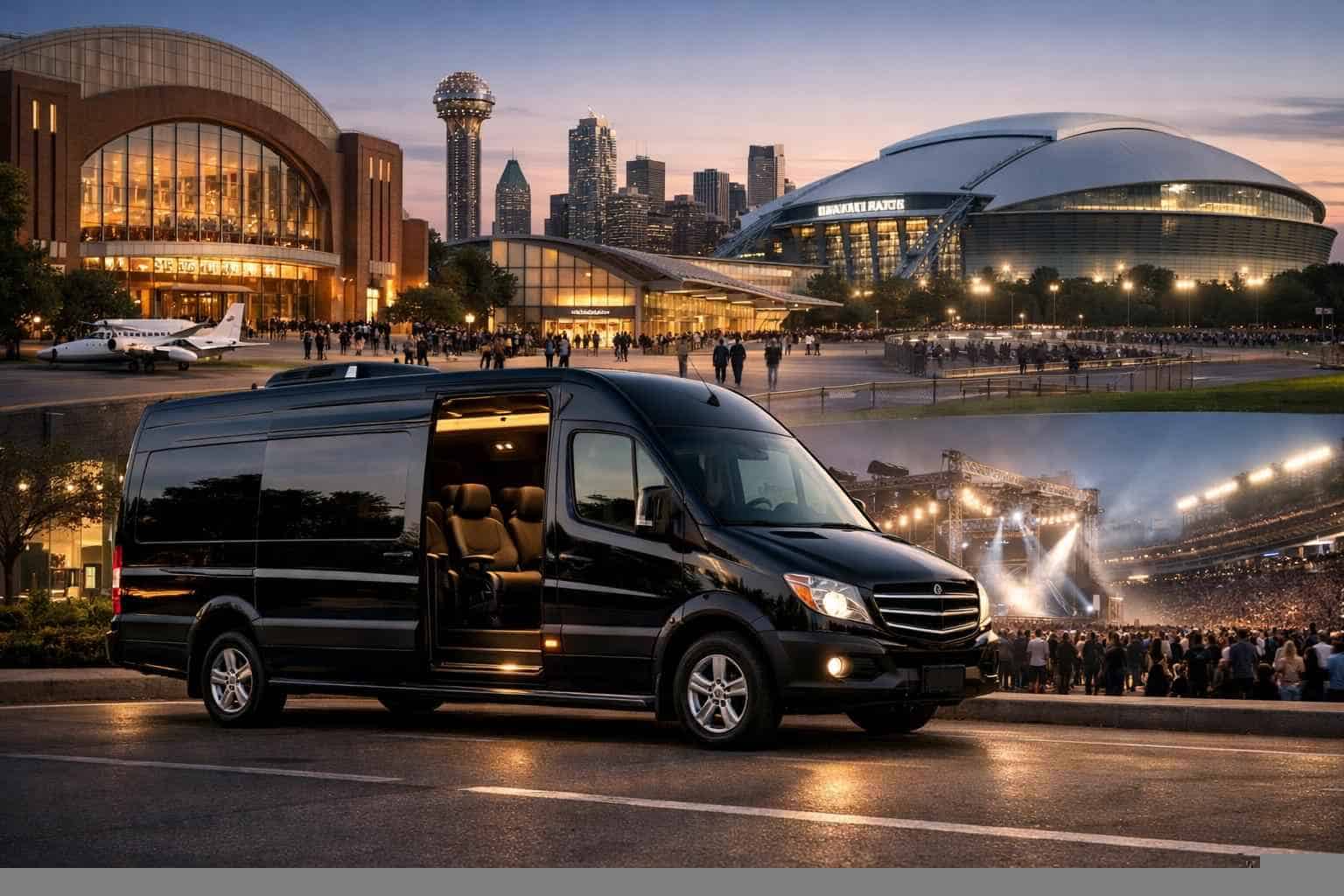 Can I book Dallas Texas shuttles for popular venues and stadiums concerts sports conventions