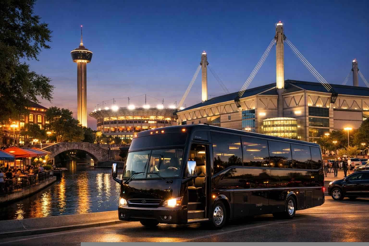 Can I book San Antonio Texas shuttles for popular venues and stadiums