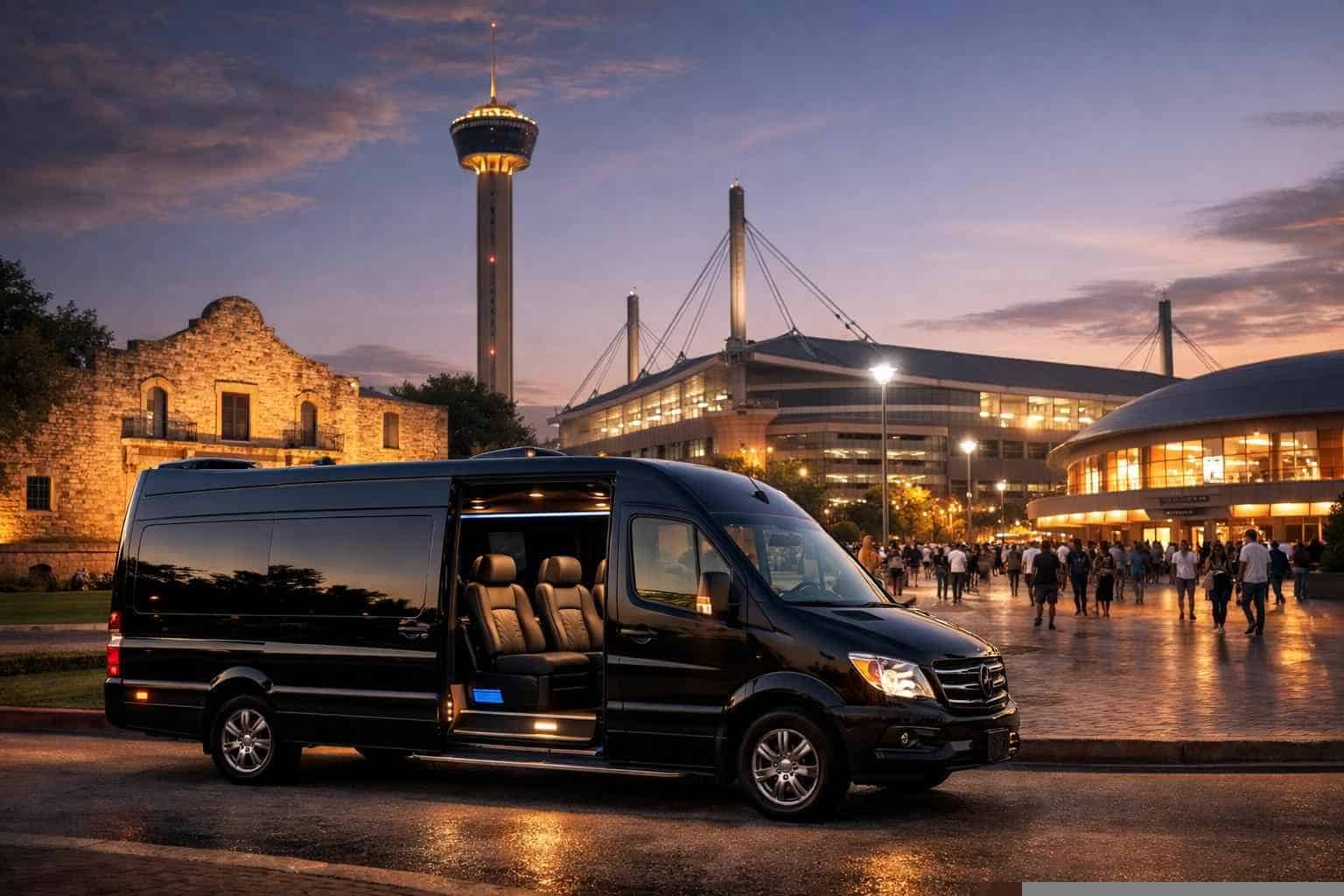 Can I book San Antonio Texas shuttles for popular venues and stadiums?