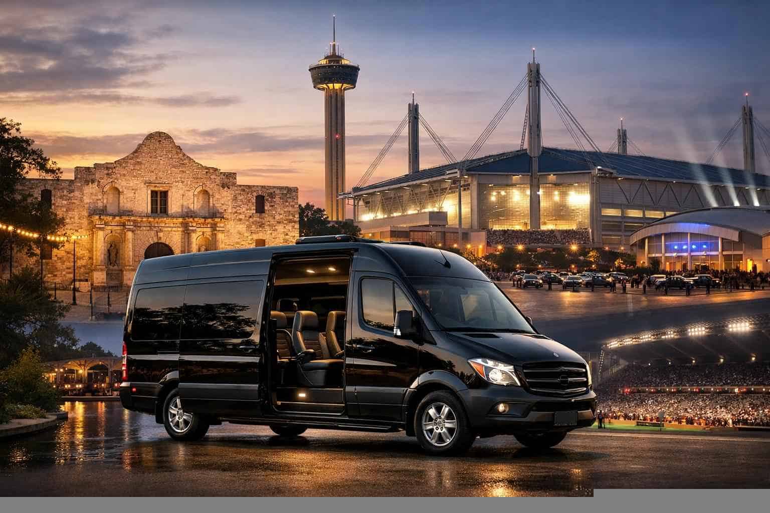 Can I book San Antonio Texas shuttles for popular venues and stadiums?
