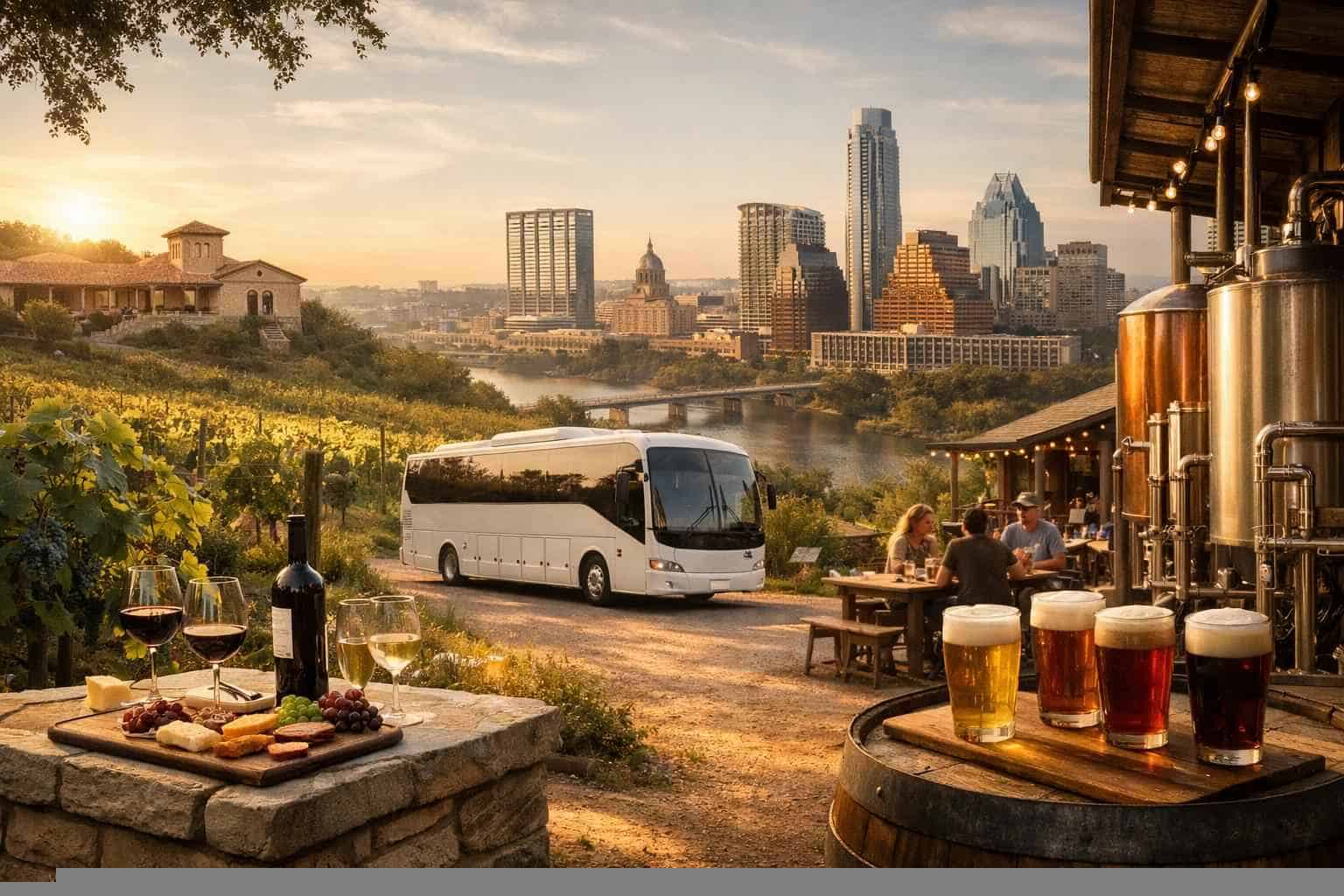 Can You Handle Multi Stop Winery Brewery City Tours Around Austin Texas