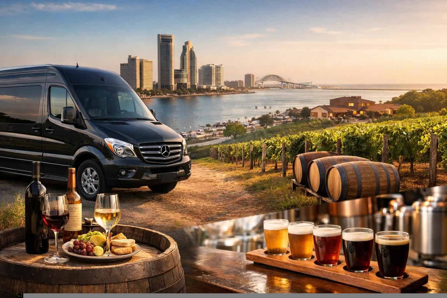 Can you handle multi-stop winery brewery city tours around Corpus Christi Texas