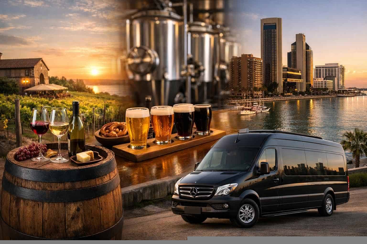Can you handle multi-stop winery brewery city tours around Corpus Christi Texas