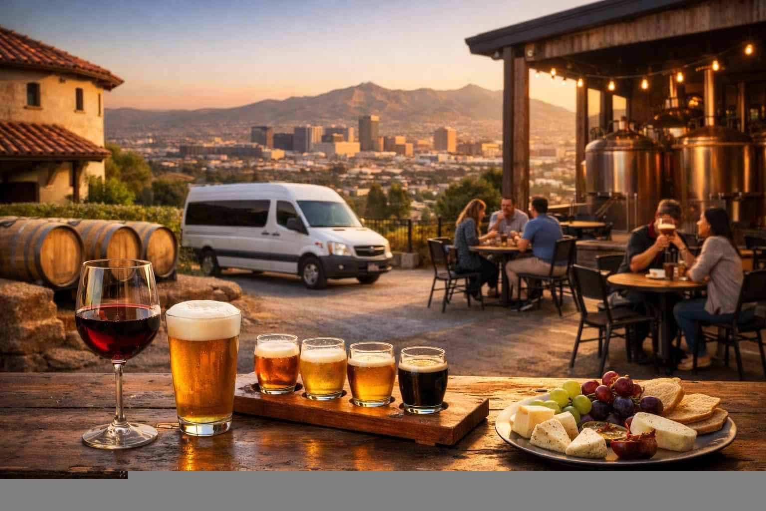 Can you handle multi-stop winery brewery city tours around El Paso Texas?