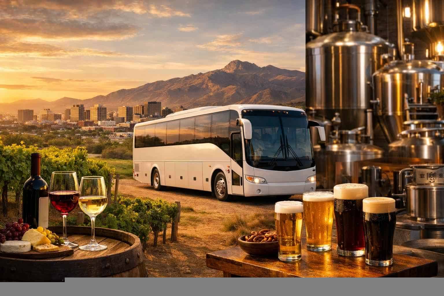 Can you handle multi stop winery brewery city tours around El Paso Texas