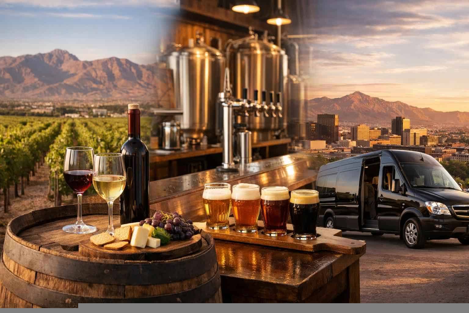 Can you handle multi-stop winery brewery city tours around El Paso Texas?
