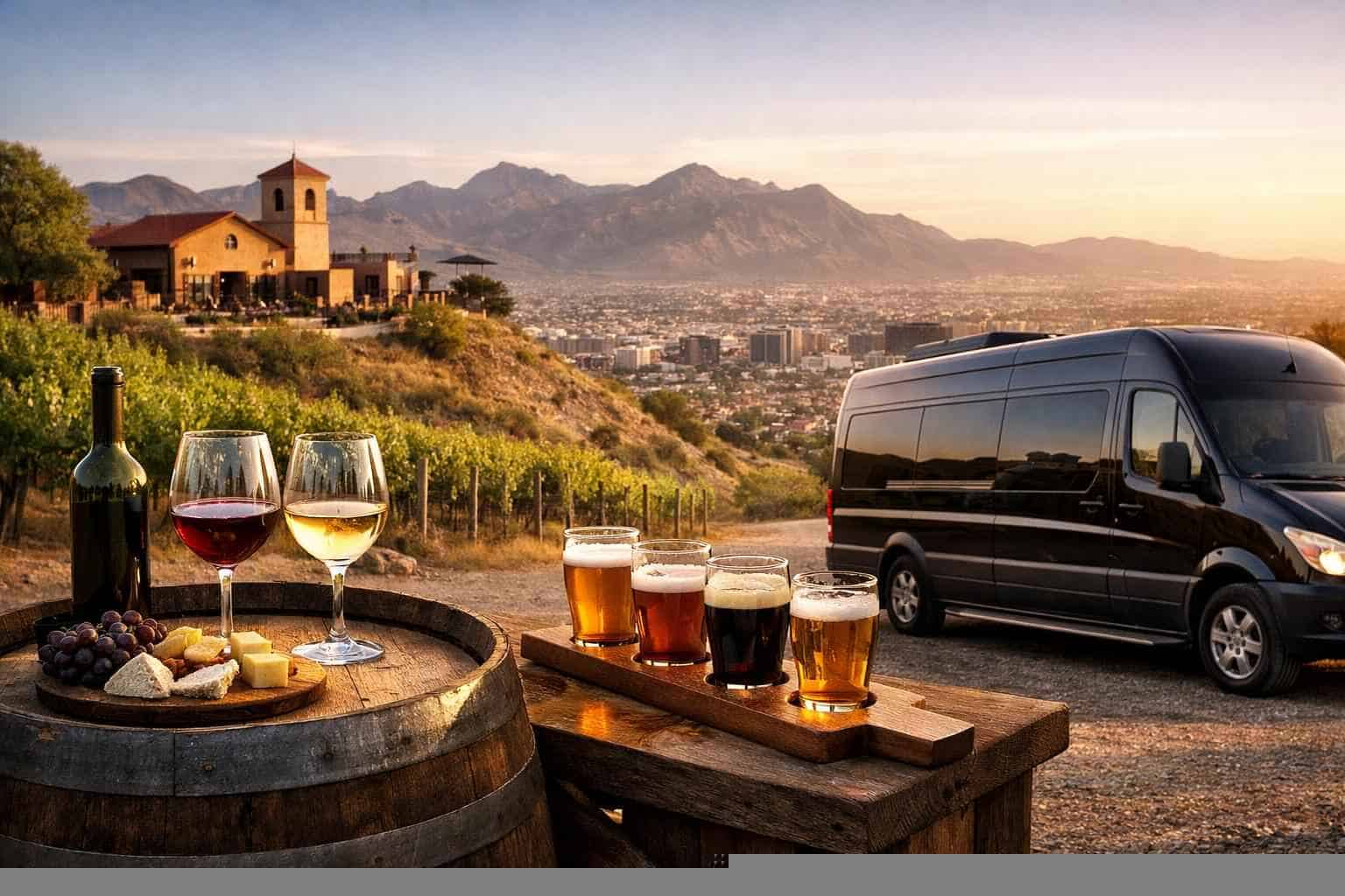 Can you handle multi-stop winery brewery city tours around El Paso Texas?