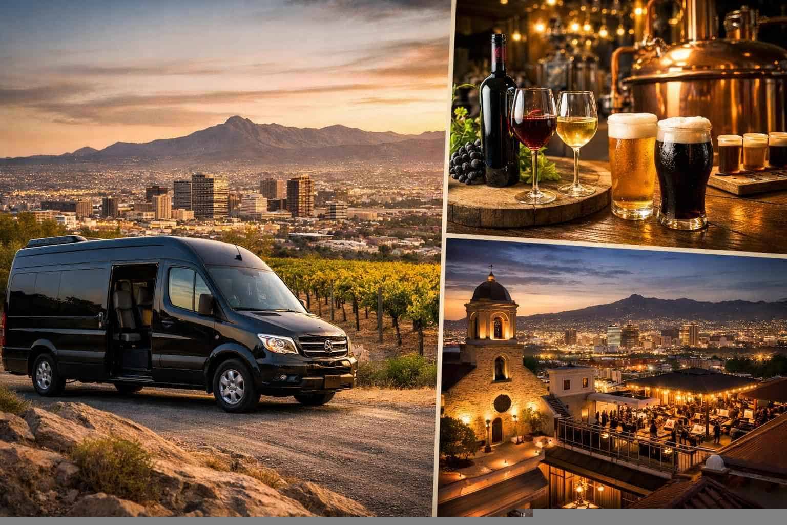 Can you handle multi stop winery brewery city tours around El Paso Texas