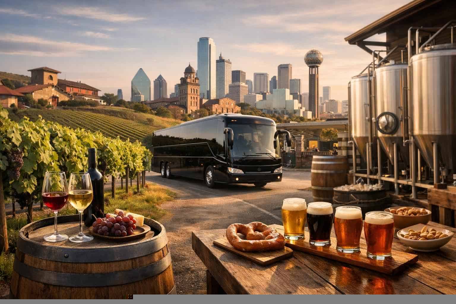 Can You Handle Multi Stop Winery Brewery City Tours Around Garland Texas?