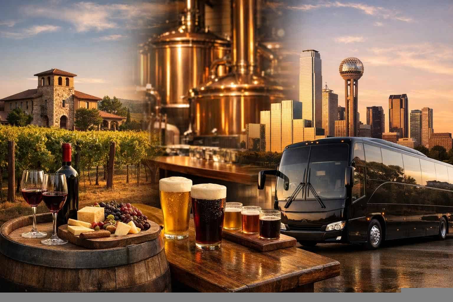 Can You Handle Multi Stop Winery Brewery City Tours Around Garland Texas