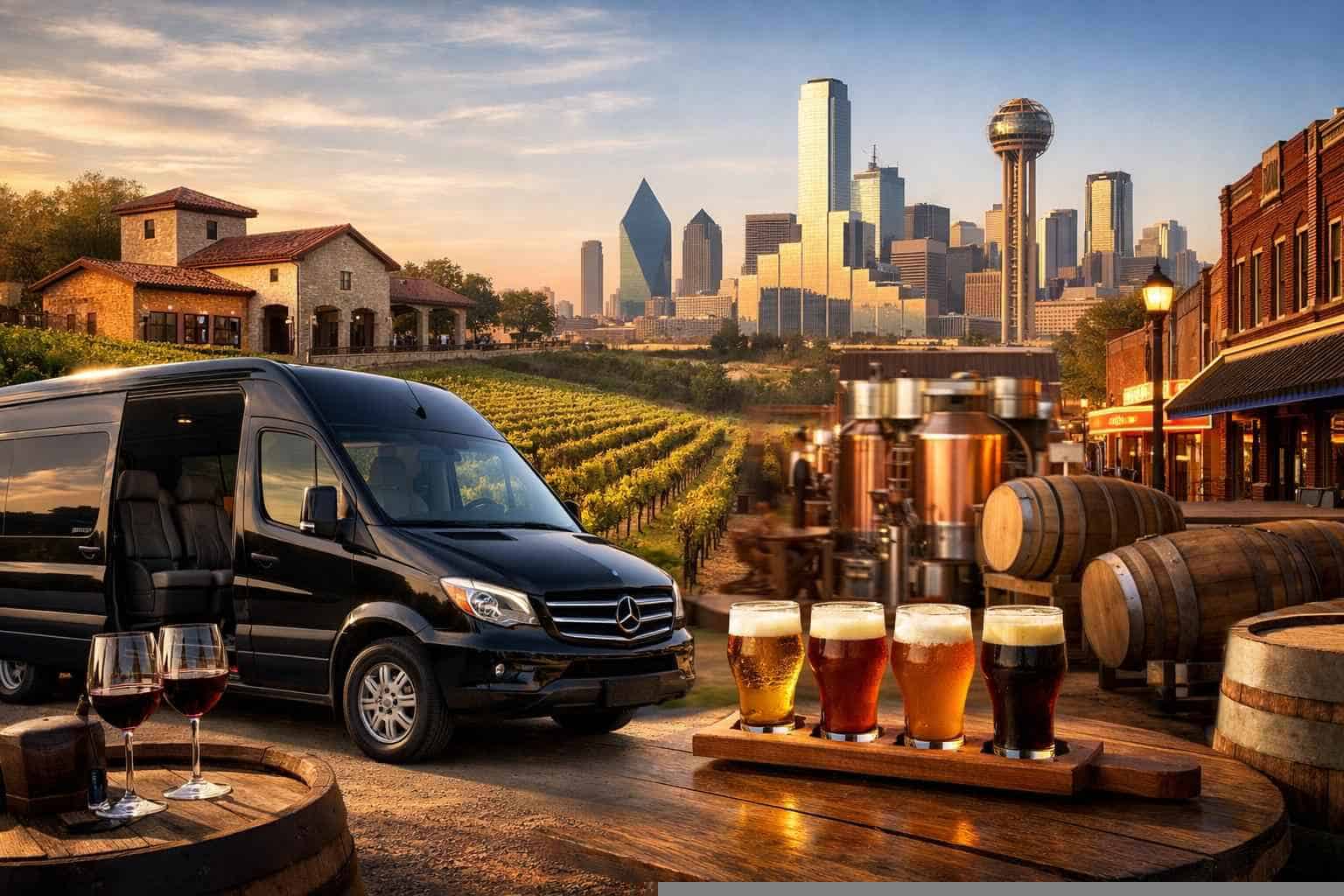 Can You Handle Multi-Stop Winery Brewery City Tours Around Garland Texas