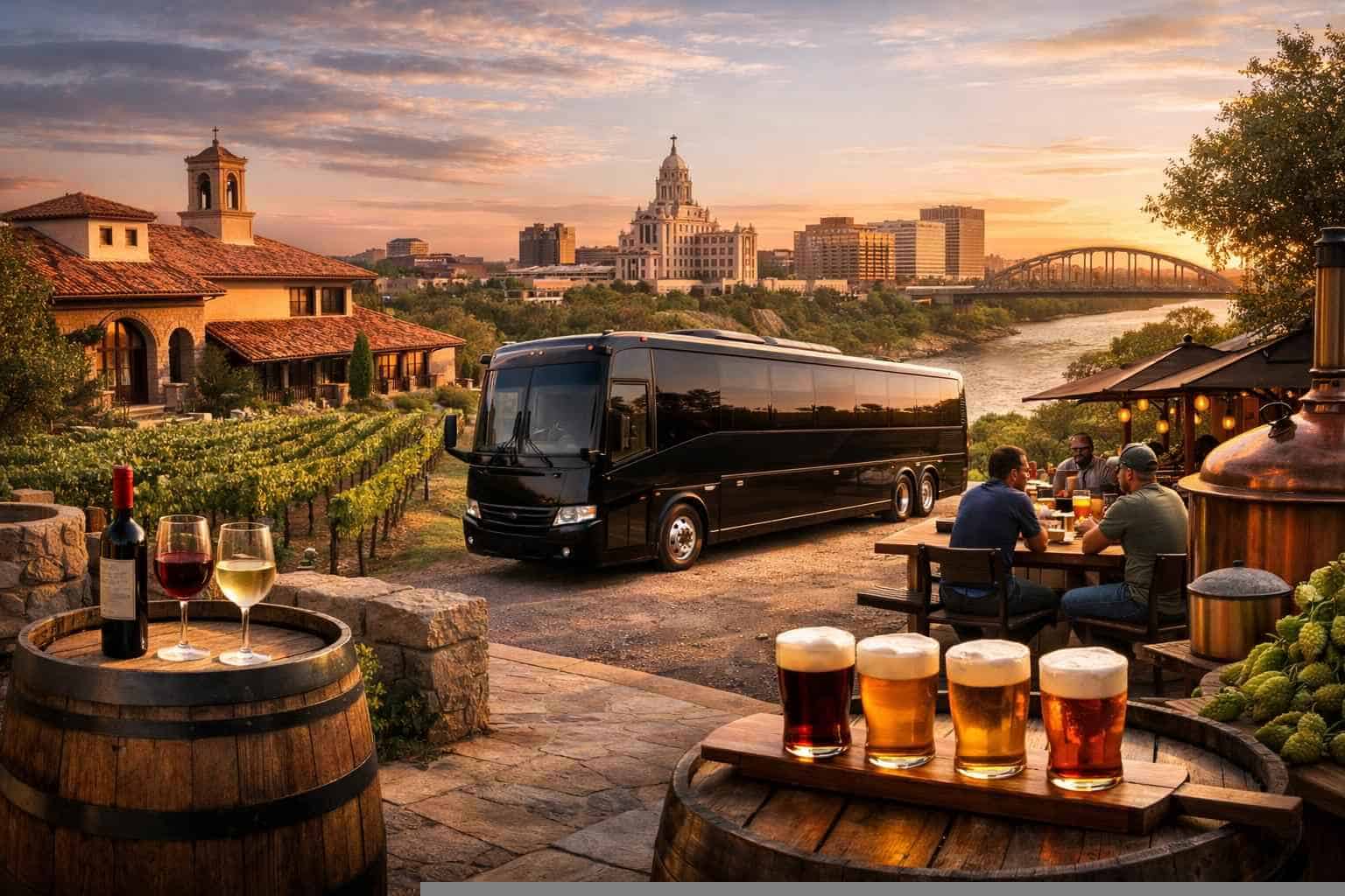 Can You Handle Multi-Stop Winery Brewery City Tours Around Laredo Texas?