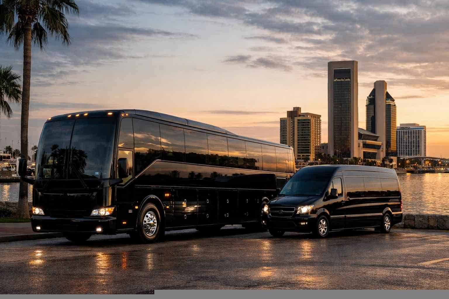 Luxury Black Buses For Corpus Christi Groups