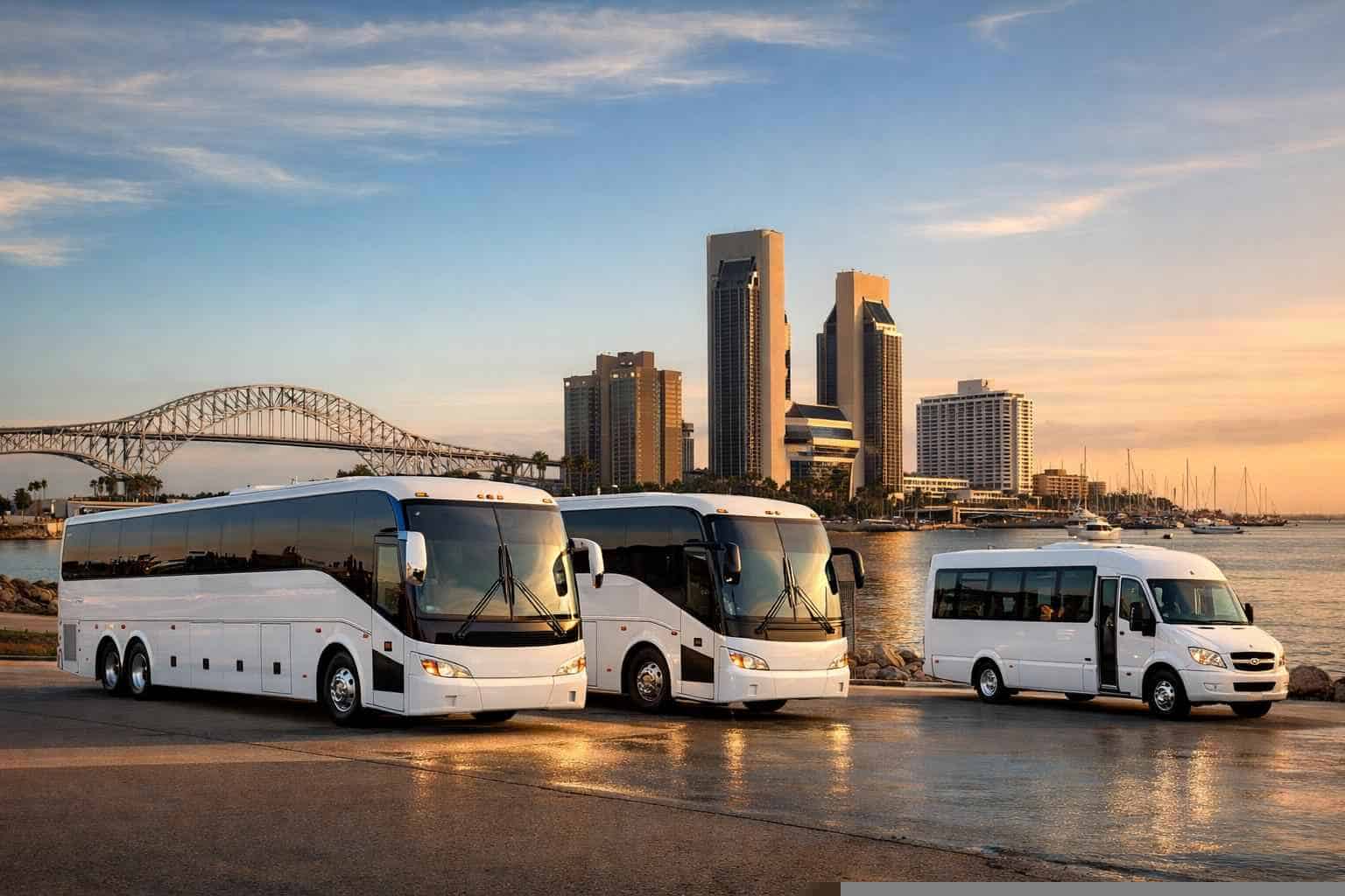 Corpus Christi Texas White Buses