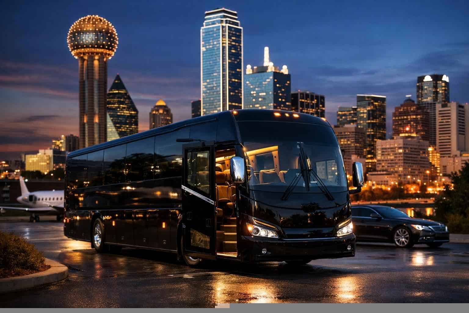 Dallas TX Black Bus Service With Driver