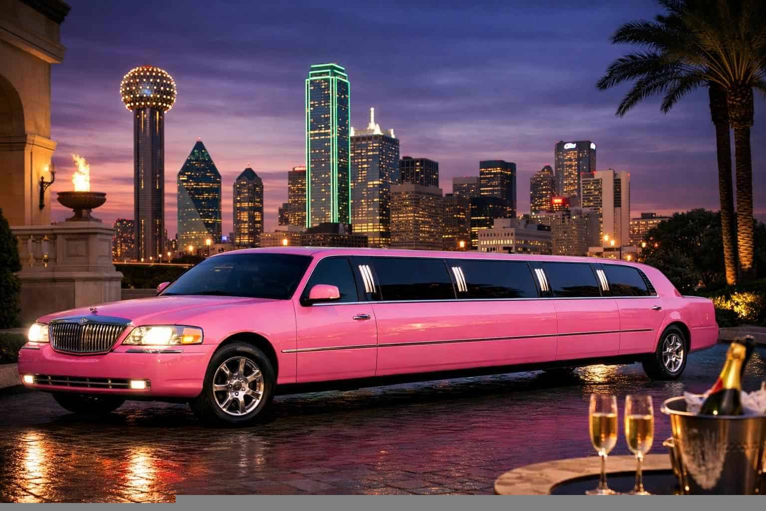Pink Stretch Limos In Dallas Texas